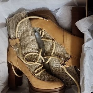 Michael Kors Culver Bootie (Tan) 9.5